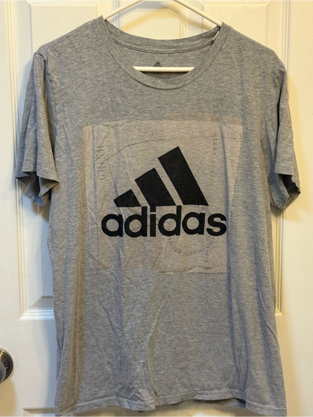 adidas Gray Short-Sleeve Logo Tee